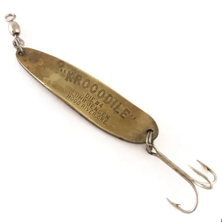 Luhr Jensen Krocodile Die #4 Cucharilla, Latón / Rojo, 17g, #4770