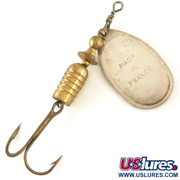 Mepps Aglia 3 Cucharilla, Plata, 7g, Grabado Vintage, #4777