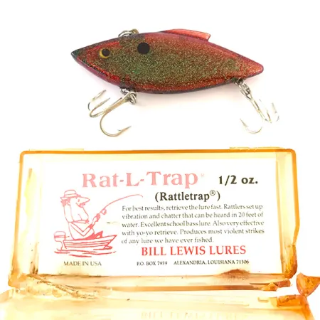 Bill Lewis Rat-L-Trap Lipless, Red Green Glitter, 14g, Vibrante, #4793