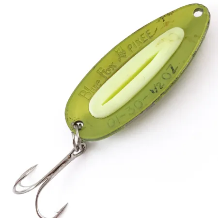 Blue Fox Pixee UV Cucharilla, Green Gold/Yellow, 14g, UV Glow, #4842