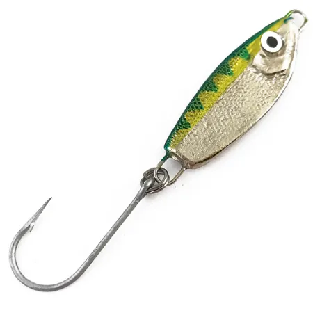Luhr Jensen Crippled Herring Jig, Perca, 7g, Níquel martilleado, #4857