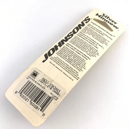 Weedless Johnson Silver Minnow Cucharilla, Plata, 7g, Anti-hierba, #4859