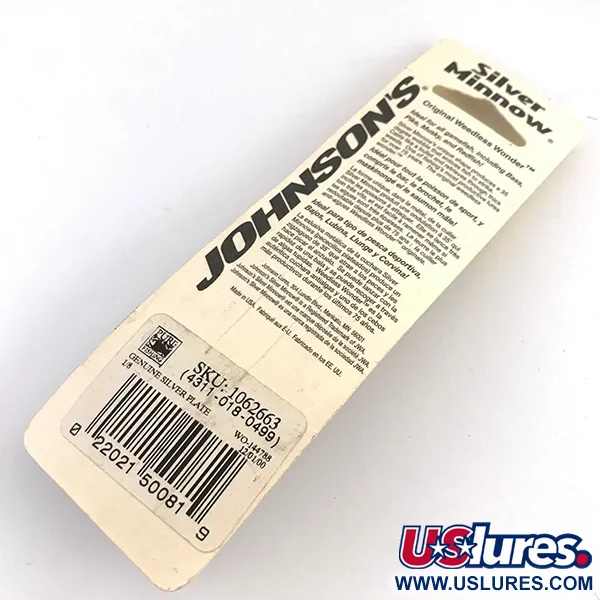 Weedless Johnson Silver Minnow Cucharilla, Plata, 7g, Anti-hierba, #4859