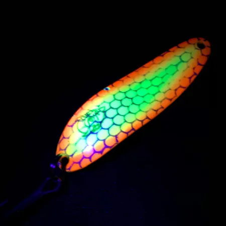 Dardevle Cop-E-Cat 7300 UV Cucharilla, Amarillo/Naranja/Níquel, 10g, #4887