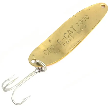 Dardevle Cop-E-Cat 7300 Cucharilla, Rojo/Amarillo/Latón, 10g, Latón, #4916