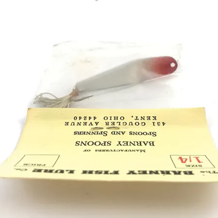 Weedless Barney Spoon Cucharilla, Rojo/Blanco, 7g, Antialgas, #4924