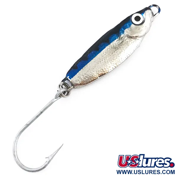 Luhr Jensen Crippled Herring Jig, Plata / Azul, 14g, #4945