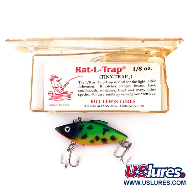 Bill Lewis Tiny-Trap Lipless Crankbait, Fire Tiger, 5.5g, Hundido, #4952