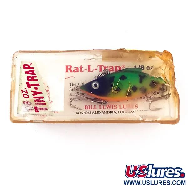 Bill Lewis Tiny-Trap Lipless Crankbait, Fire Tiger, 5.5g, Hundido, #4952