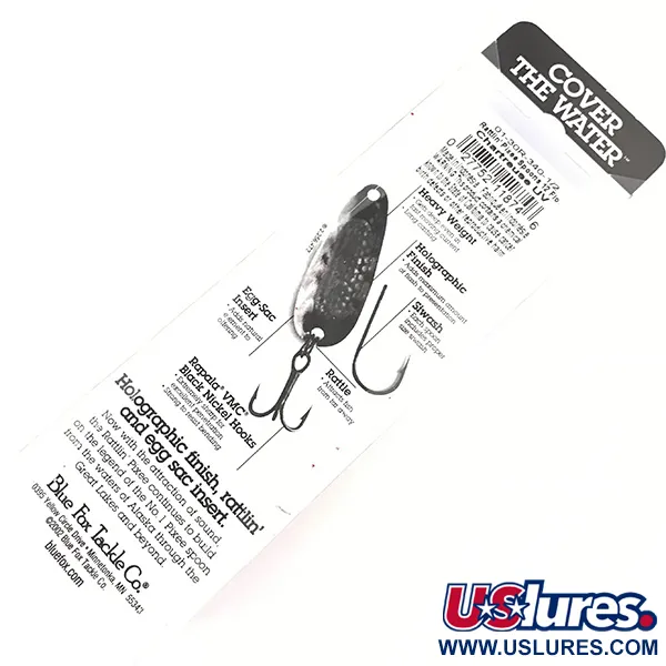 Blue Fox Rattlin Pixee Cucharilla, Níquel / Verde, 14g, Sonajero, #4957