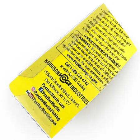 Panther Martin 6 Cucharilla, Plata / Azul, 6g, Hoja en eje, #4998