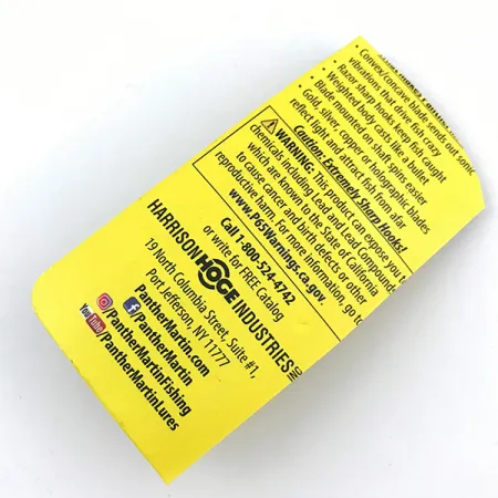 Panther Martin 6 Cucharilla, Fire Tiger, 6g, Pala sobre eje, #5010