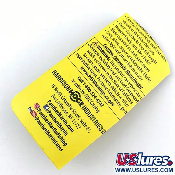 Panther Martin 6 Cucharilla, Fire Tiger, 6g, Pala sobre eje, #5001