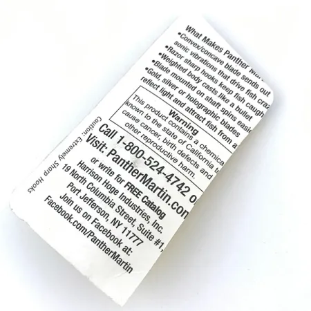 Panther Martin 4 Cucharilla, Blue Trout, 4g, pala en eje, #5012