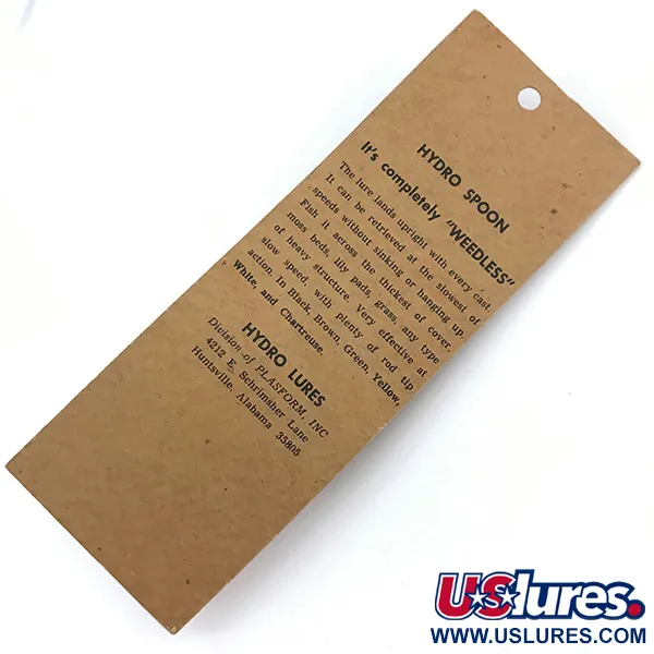 Hydro Lures Weedless Hydro Spoon Cucharilla Antialgas, Negro/Verde/Amarillo, 14g, #5489