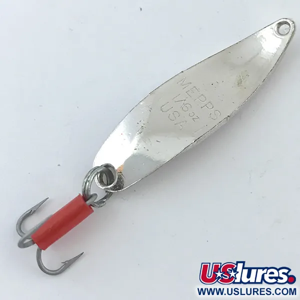 Mepps Syclops 00 Cucharilla, Plata / Rojo, 4.5g, Perfil en S, #5038