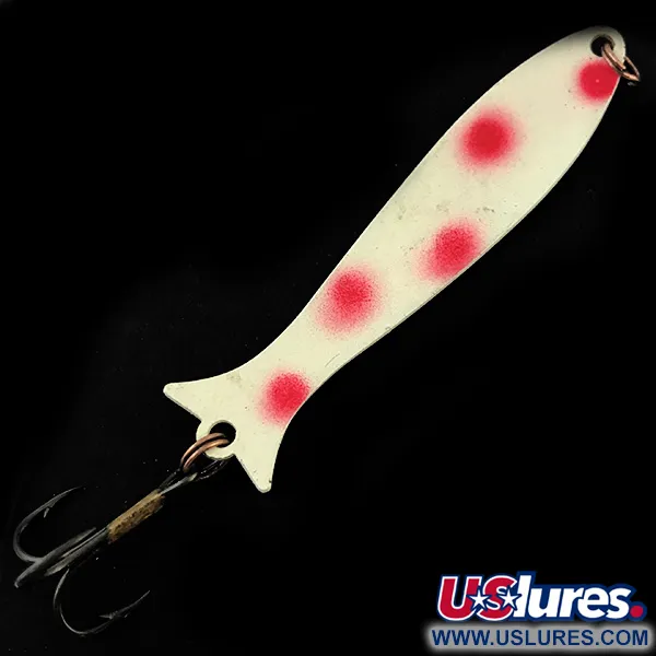 Williams Mooselook wobbler Cuchara, Blanco / Rojo, 5g, Cola de Pez, #5043