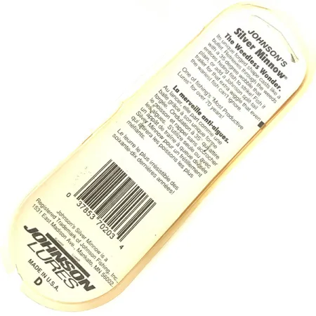 Johnson Weedless Silver Minnow Cucharilla, Oro, 14g, Anti-hierba, #5046