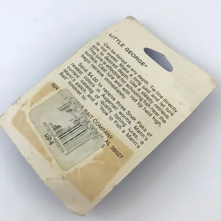 Mann's Bait Little George Tail Spinner, Blanco/Níquel Martilleado, 14g, #5053