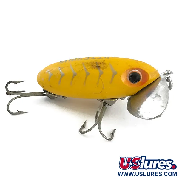 Fred Arbogast Jitterbug Señuelo Superficie, Amarillo, 10g, Babero, #5067