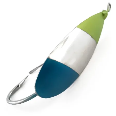 Weedless Johnson Silver Minnow Cuchara Anti-algas, Níquel/Azul/Verde, #5078