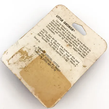 Mann's Bait Little George Tail Spinner, Blanco/Níquel, 17g, Vintage, #5116