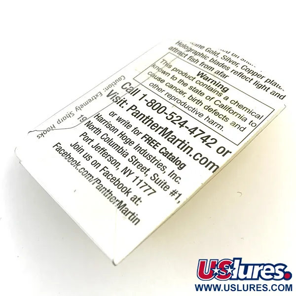 Panther Martin 2 Cucharilla, Oro, 2.5g, Diseño In-Line, #5169