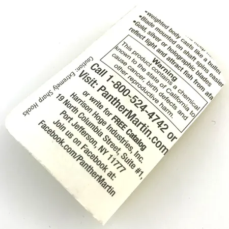 Panther Martin 4 Cucharilla, Plata / Azul, 4g, Hoja In-Line, #5171