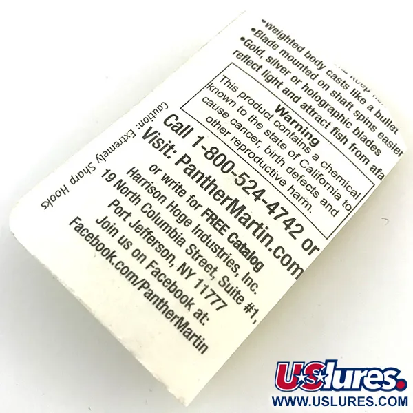 Panther Martin 4 Cucharilla, Plata / Azul, 4g, Hoja In-Line, #5171