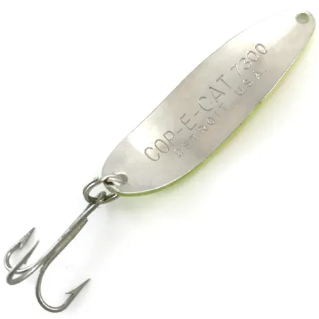 Dardevle Cop-E-Cat 7300 UV Cucharilla, Amarillo/Níquel, 10g, UV, #5183