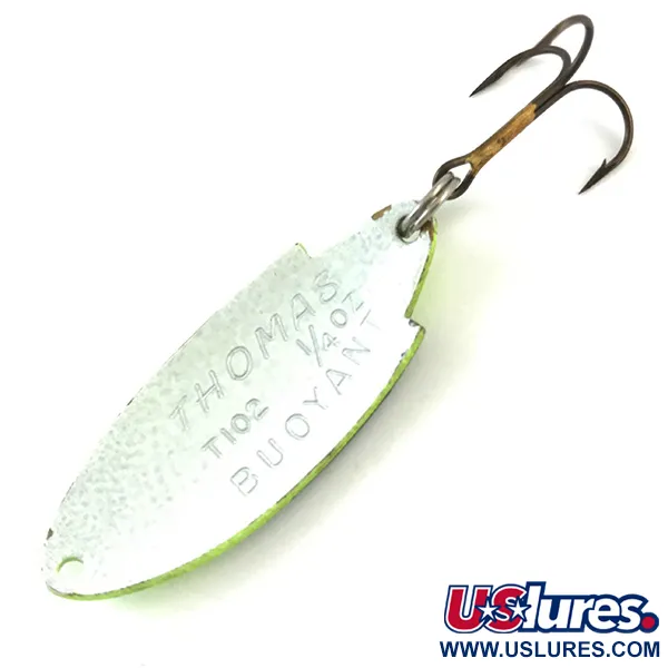 Thomas Buoyant UV Cucharilla, Chartreuse/Blanco UV, 7g, UV Glow, #5186
