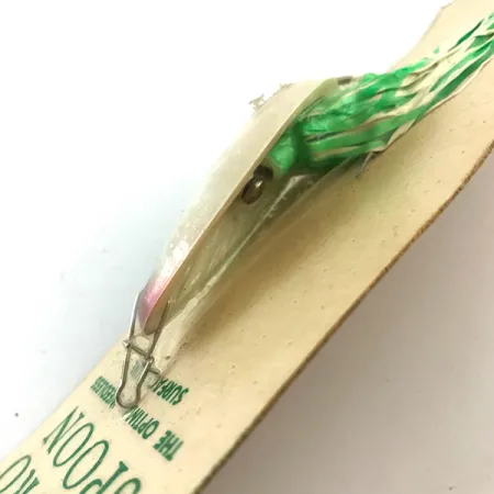 Hydro Lures Weedless Hydro Spoon UV Cucharilla, Blanco/Verde, 14g, #5197