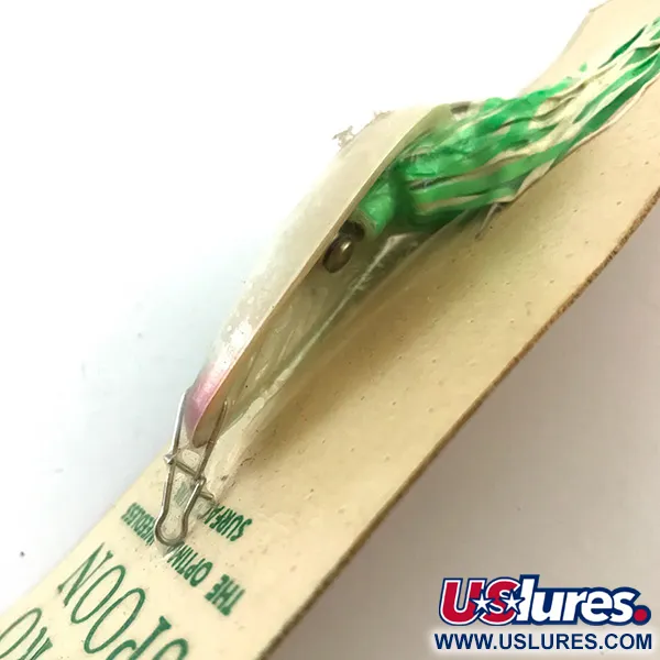 Hydro Lures Weedless Hydro Spoon UV Cucharilla, Blanco/Verde, 14g, #5197