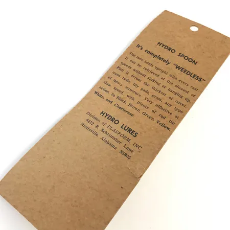 Hydro Lures Weedless Hydro Spoon UV Cucharilla, Blanco/Verde, 14g, #5197