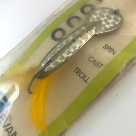 Glen Evans Weedless Loco Cucharilla, Níquel/Holograma/Amarillo, 19g, #5200