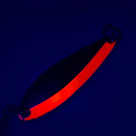 Acme Fiord Spoon UV Cucharilla, Níquel/Rojo, 7g, UV-reactiva, #5219