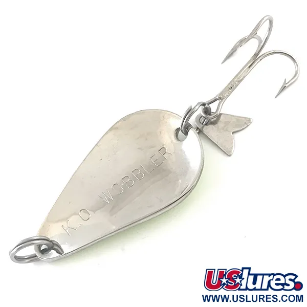 Cucharilla Acme K.O. Wobbler UV, Níquel/Verde, 14g, Flipper, #5264
