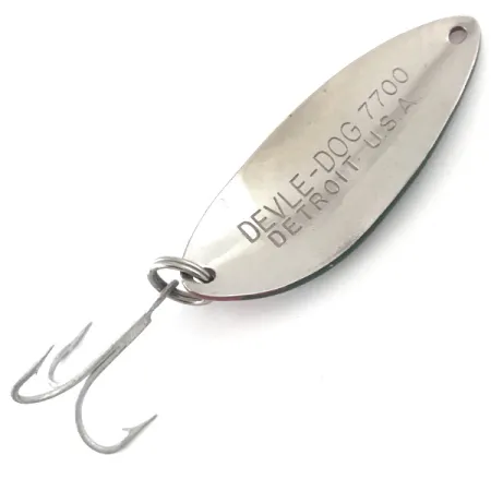 Dardevle Devle Dog 7700 Cucharilla, Rojo/Verde/Níquel, 14g, #5270