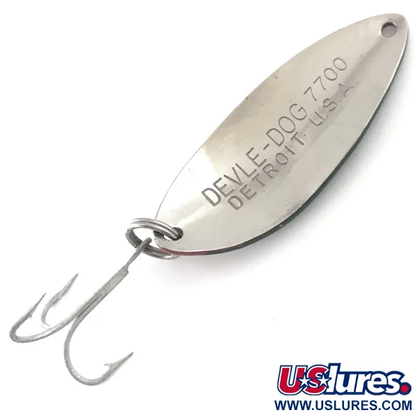 Dardevle Devle Dog 7700 Cucharilla, Rojo/Verde/Níquel, 14g, #5270