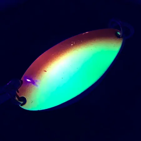 Little Cleo (Hula Girl) UV Cucharilla, Amarillo/Naranja/Níquel, 18g, #5294