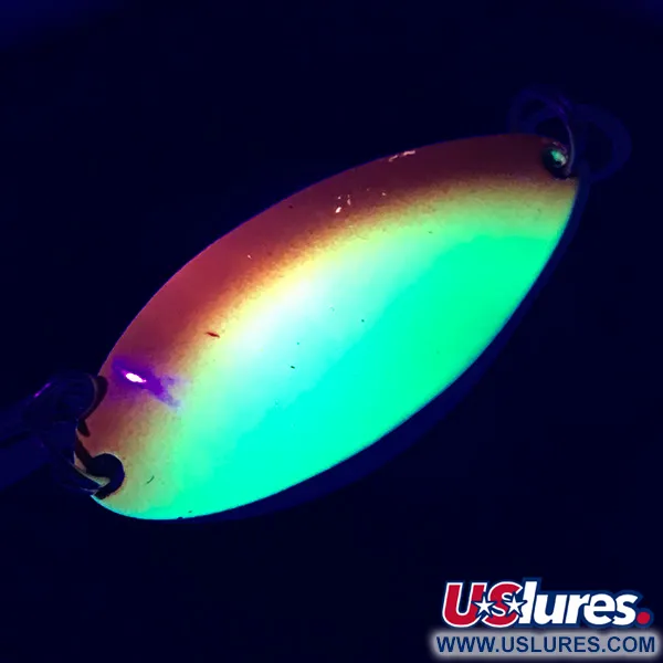 Little Cleo (Hula Girl) UV Cucharilla, Amarillo/Naranja/Níquel, 18g, #5294