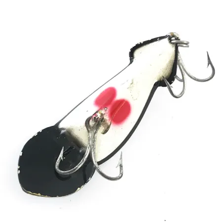 Buck Perry Spoonplug Cucharilla, Negro/Blanco/Rojo, 7g, Vintage, #5298