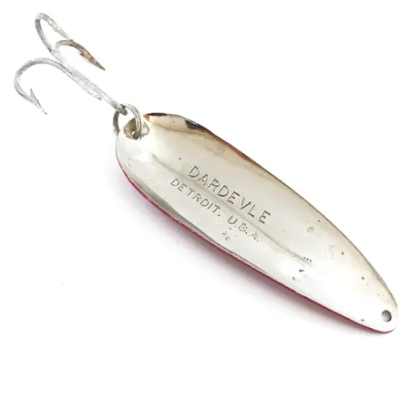 Eppinger Dardevle Cucharilla, Rojo / Blanco / Níquel, 28g, Detroit, #5299