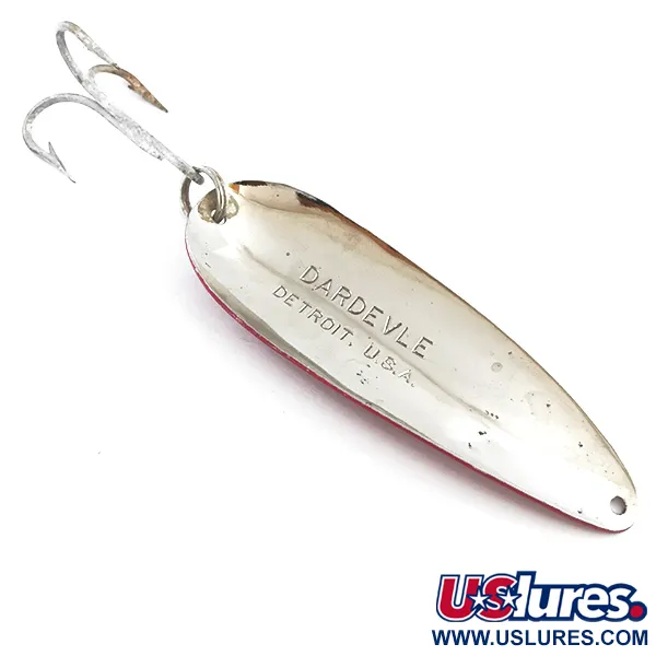 Eppinger Dardevle Cucharilla, Rojo / Blanco / Níquel, 28g, Detroit, #5299