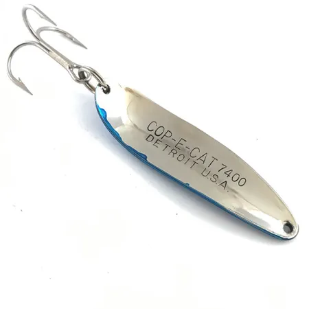 Dardevle Cop-E-Cat 7400 Cucharilla, Níquel/Azul, 14g, Pulida, #5304