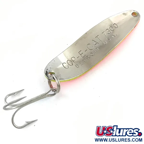 Dardevle Cop-E-Cat 7300 UV Cucharilla, Amarillo/Naranja, 10g, UV, #5308