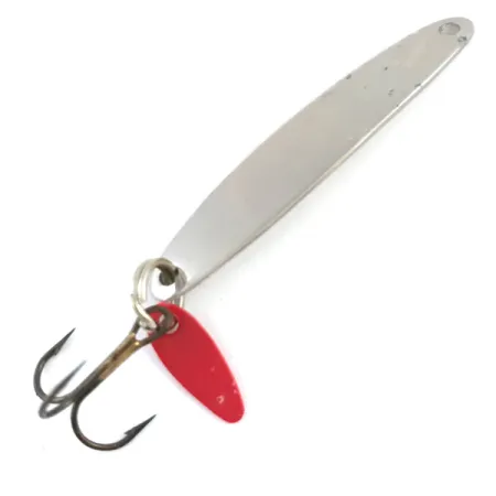 Bay de Noc Swedish Pimple Jig, Níquel / Rojo, 6g, #5313