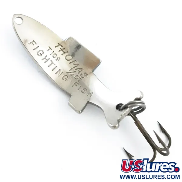 Thomas Fighting fish Cucharilla, Níquel / Azul, 7g, Patrón Escamas, #5326