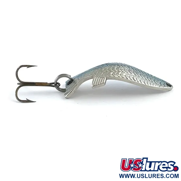 Thomas Fighting fish Cucharilla, Níquel / Azul, 7g, Patrón Escamas, #5326