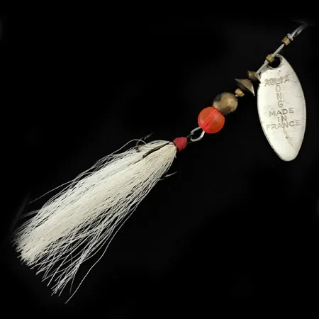 Mepps Aglia Long 0 Dressed Cucharilla, Plata, 3g, Pelo Ciervo, #5373